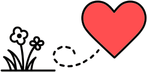 Heart with path