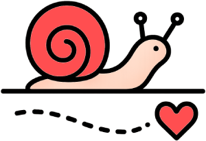 Snail and heart path